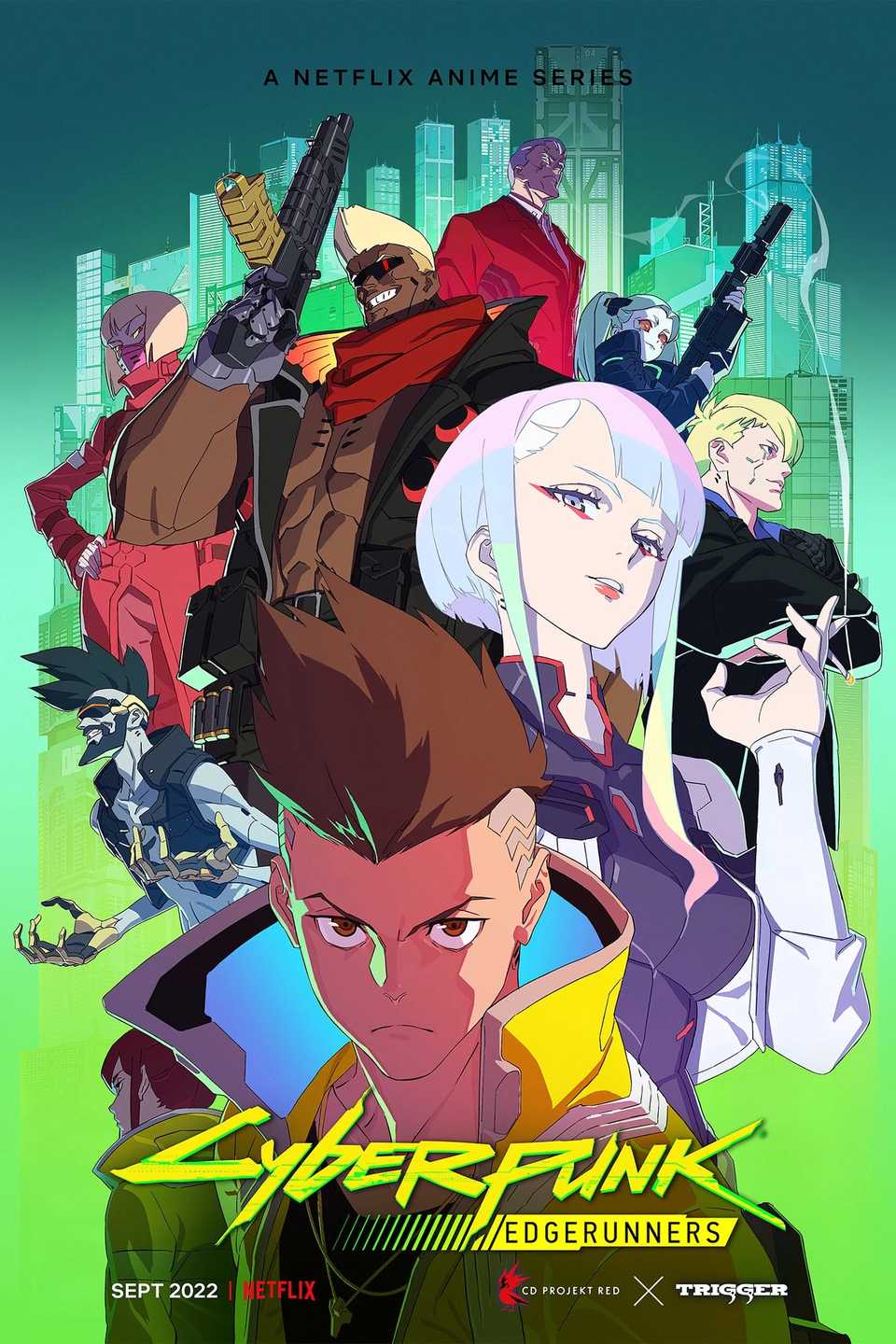 Pôster da primeira temporada de Cyberpunk: Edgerunners