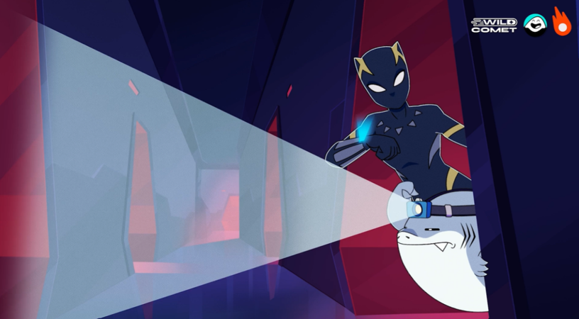 Jeff e o Pantera Negra na série animada da Marvel