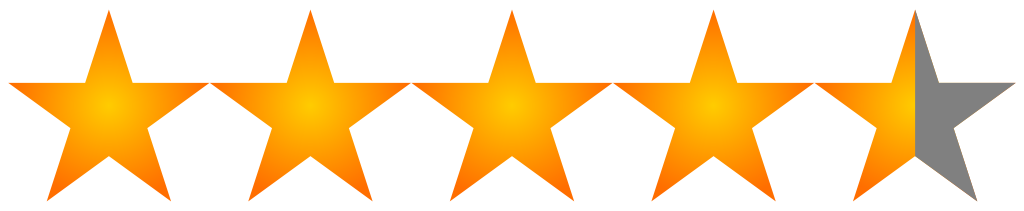 4,5 de 5 estrelas